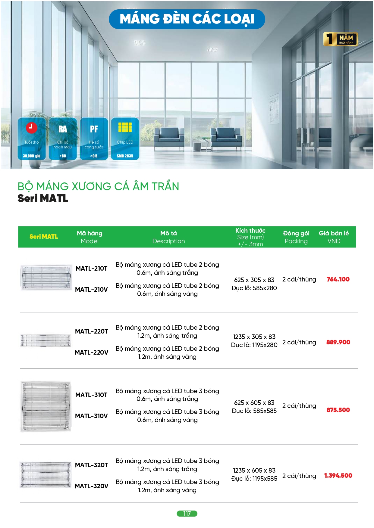 Bảng giá đèn LED MPE 2026